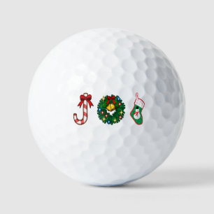 Weihnachts-Candy-Cane-Glocken-Kranz-Schneemann-Soc Golfball