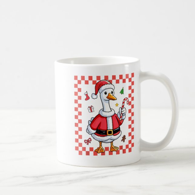 Weihnachts Candy Cane Goose Weihnachten Weihnachte Kaffeetasse (Rechts)