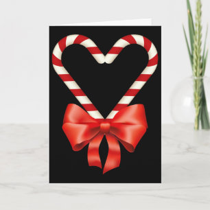 Weihnachts Candy Cane Herz für Kinder Männer Fraue Karte