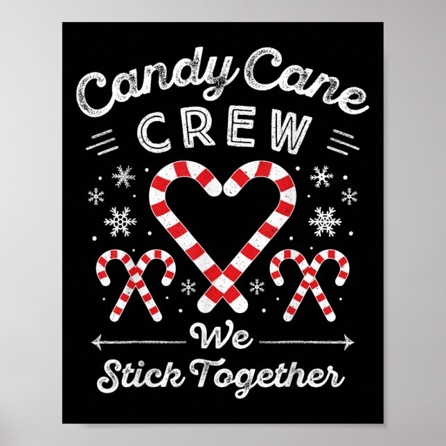 Weihnachts Candy Cane Herz Holiday Familie Matchin Poster (Vorne)
