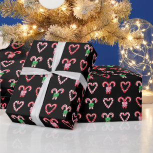 Weihnachts-Candy-Cane-Muster Geschenkpapier