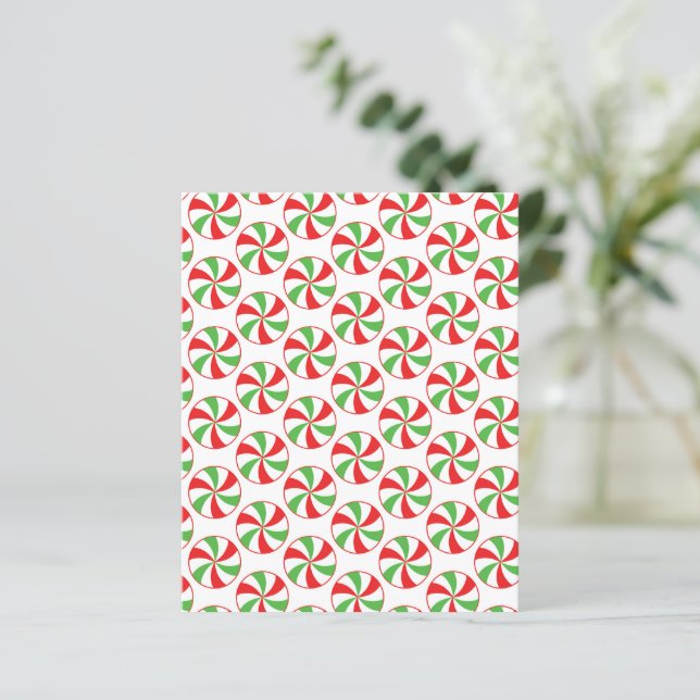 Weihnachts-Candy-Cane-Muster-Schabblatt-Bastelpapi (Stehend Vorderseite)
