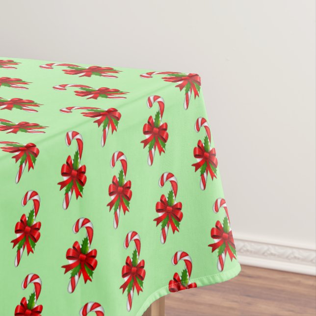 Weihnachts Candy Cane Red Green Small Tableclout Tischdecke (Beispiel)