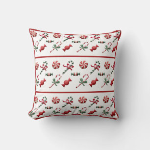 Weihnachts Candy Cane Red White Traditionell Kissen