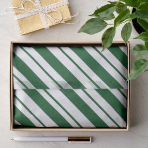 Weihnachts-Candy-Cane-Streifen in Grün und Weiß  Seidenpapier
