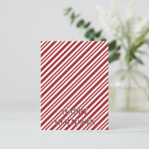 Weihnachts-Candy-Cane-Streifen Postkarte