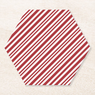 Weihnachts-Candy-Cane-Streifen Untersetzer