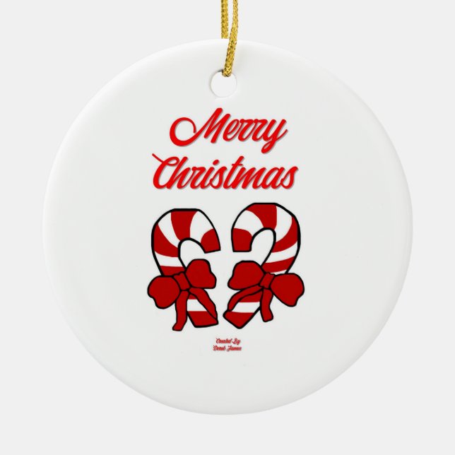 Weihnachts Candy Canes Circle Ornament (Vorne)