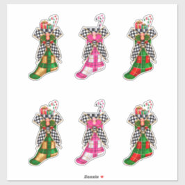 Weihnachts Candy Canes Xmas Karierte Schachbretter Aufkleber