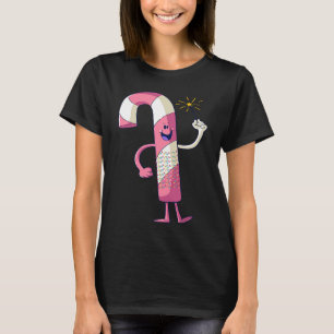 Weihnachts-Candy-Canons mit Weihnachtsbeleuchtung T-Shirt