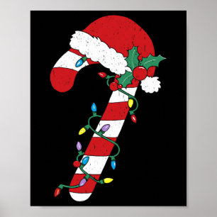Weihnachts Candy Santa Xmas Kinder Kleinkind Jugen Poster