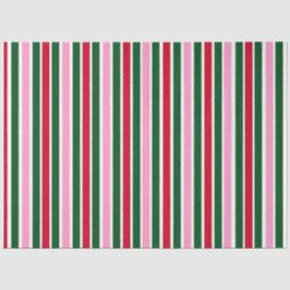 Weihnachts-Candy-Streifen in Rosa Grün und Rot Seidenpapier
