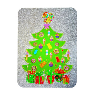 Weihnachts Candy Tree Flat Holiday Magnet
