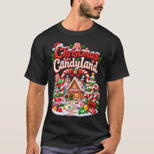 Weihnachts-Candyland-Zuckerstangen-Dorf T-Shirt