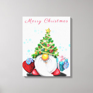 Weihnachts-Canvas Print Geschenke Gnome mit Gesche Leinwanddruck