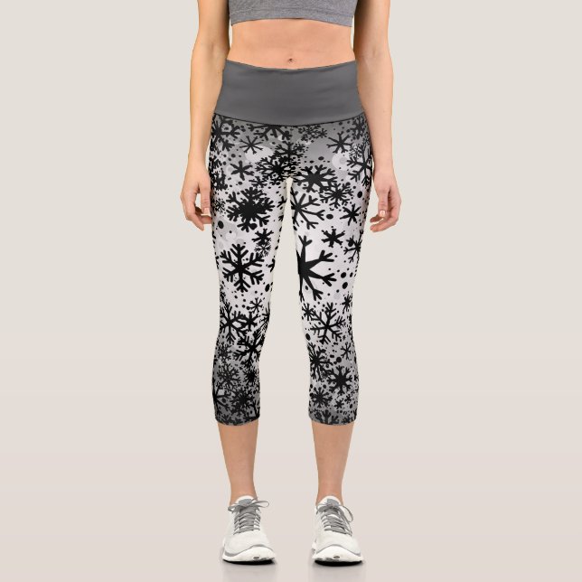 Weihnachts-Capris mit hoher Taille Capri Leggings (Vorderseite)