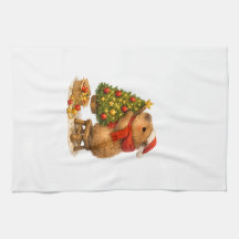 Weihnachts-Capybara schmückt Baum