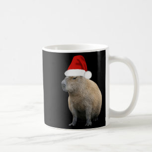 Weihnachts-Capybara-Weihnachtsmannmütze Kaffeetasse