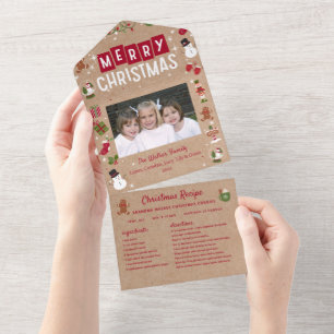 Weihnachts-Card-Collage Rezept Foto Weihnachten All In One Einladung