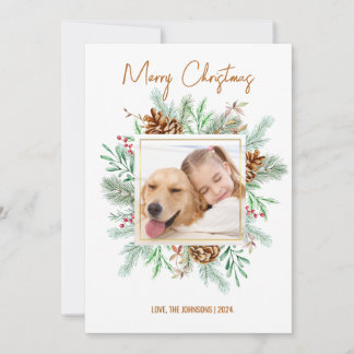 Weihnachts-Card-Foto Modernes Elegantes Feiertagskarte