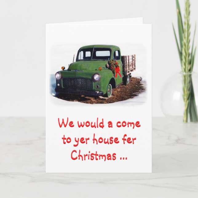 Weihnachts-Card-Snazzy Neuer Lieferwagen Feiertagskarte (Vorderseite)