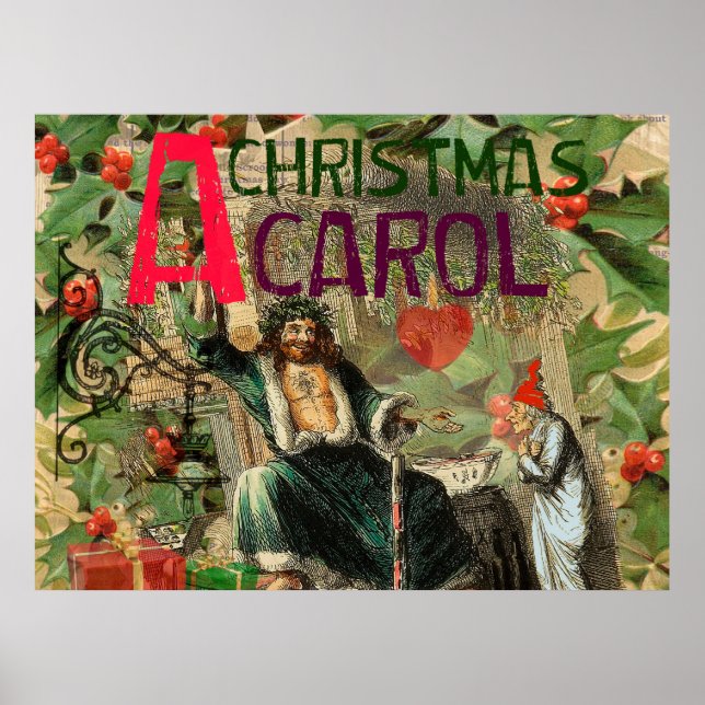 Weihnachts-Carol-Crooge-Urlaub Kunst, Dichtung und Poster (Vorne)