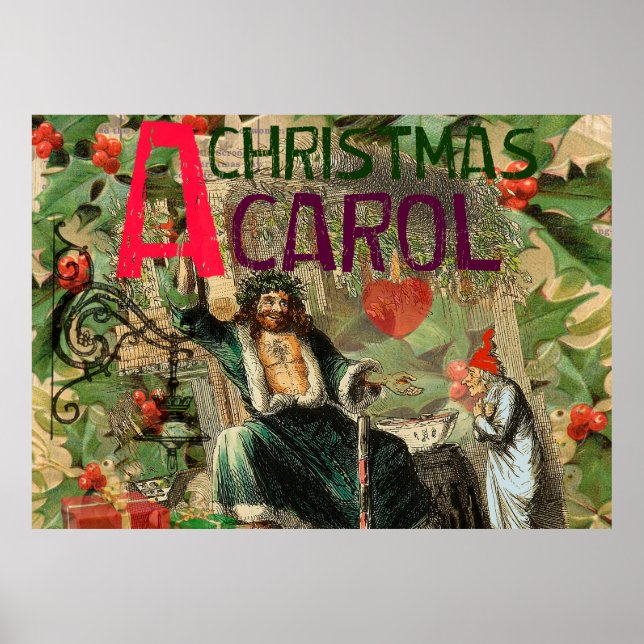 Weihnachts-Carol-Crooge-Urlaub Kunst, Dichtung und Poster (Vorne)