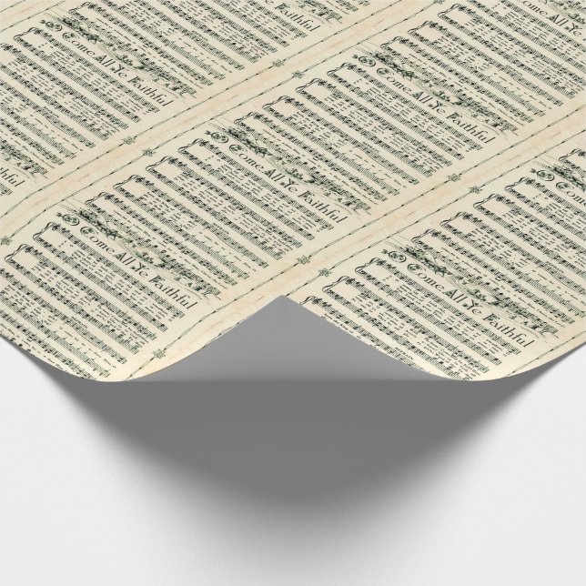 Weihnachts-Carol, o komm alles, was du sagst Geschenkpapier (Ecke)