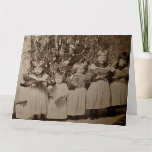 Weihnachts-Carol-Stereoview-Karte Karte