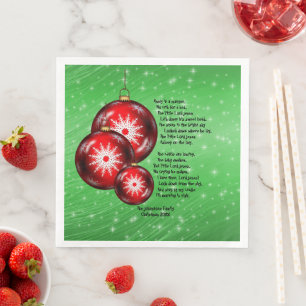 Weihnachts-Carol-Texte in Gefahr Serviette