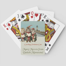 Weihnachts-Caroling Cats Duluth Minnesota Spielkarten