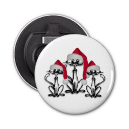 Weihnachts-Caroling Katzen Freudenspass Flaschenöffner