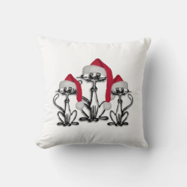 Weihnachts-Caroling Katzen Freudenspass Kissen