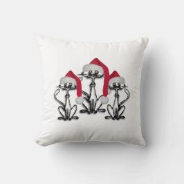 Weihnachts-Caroling Katzen Freudenspass Kissen