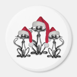 Weihnachts-Caroling Katzen Freudenspass Magnet