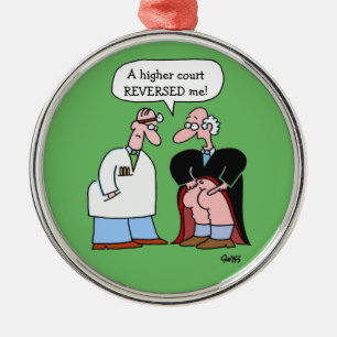 Weihnachts-Cartoon-Anwältin Ornament Aus Metall