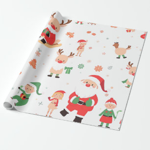Weihnachts-Cartoon-Dekorativ-Verpackungspapier Geschenkpapier