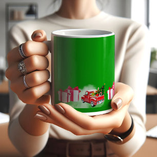 Weihnachts-Cartoon Grüne KAFFEE-TASSE Kaffeetasse