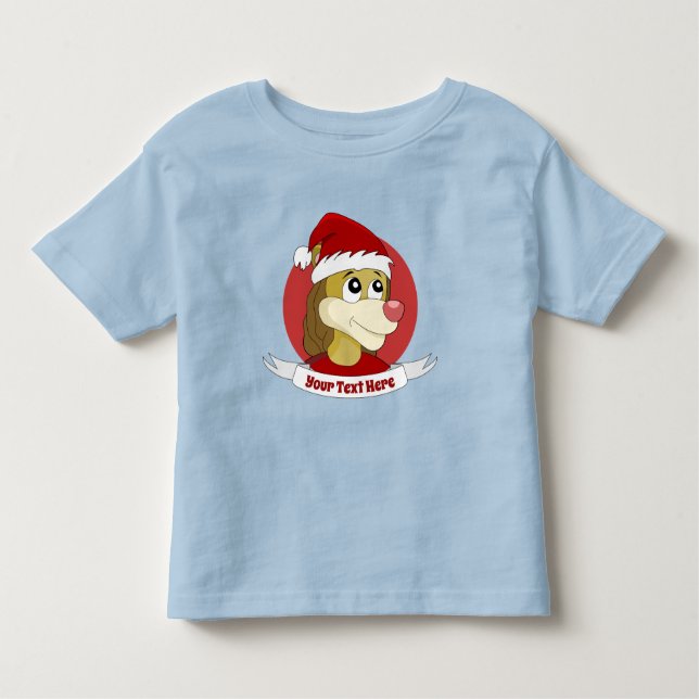 Weihnachts-Cartoon mit einem niedlichen Löwen-T -  Kleinkind T-shirt (Vorderseite)