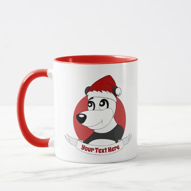 Weihnachts-Cartoon mit niedlicher Panda-Tasse Tasse (Links)