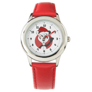 Weihnachts-Cartoon mit niedlicher Panda-Uhr Armbanduhr