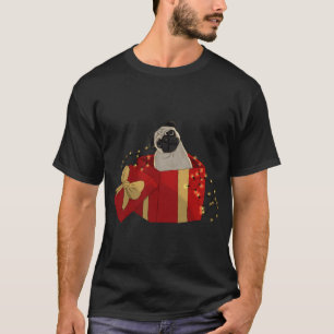 Weihnachts-Cartoon-Mops in der Box - süßer Hund We T-Shirt