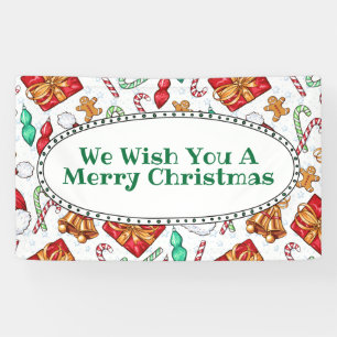 Weihnachts-Cartoon-Muster Banner