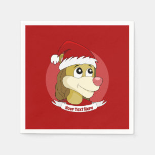 Weihnachts-Cartoon niedlicher Panda-Servietten Serviette