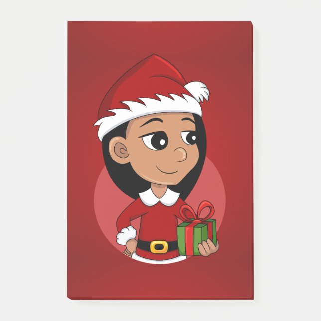 Weihnachts-Cartoon Post-it Klebezettel (Vorderseite)