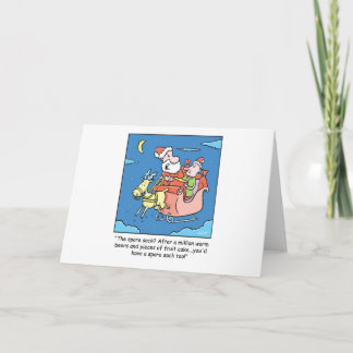 Weihnachts-Cartoon Santa Claus Sick Feiertagskarte