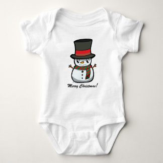 Weihnachts-Cartoon Snowman Baby Strampler