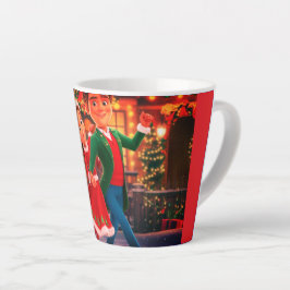Weihnachts-Cartoon Tanzprinzessin Latte Tasse
