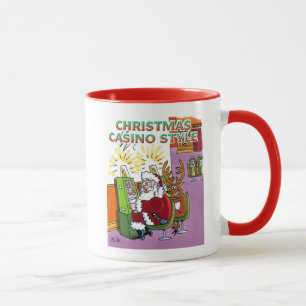Weihnachts-Casino Rote links Handkombination Tasse
