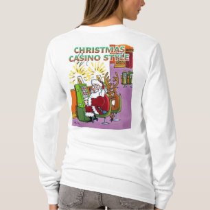 Weihnachts-Casino Stil Frauen Weiß lange Shirt zur